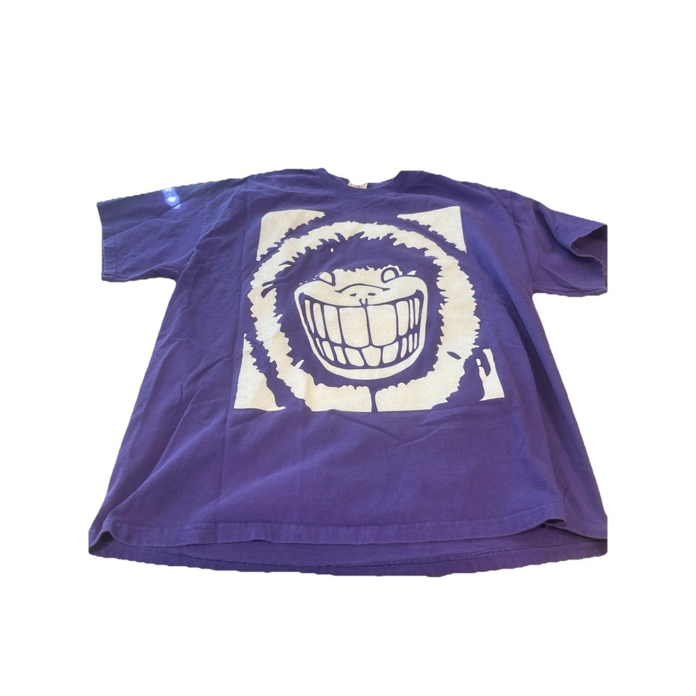 Vintage 90s Eskimo Joes T Shirt XL Purple Big Logo Graphic Stillwater Oklahoma